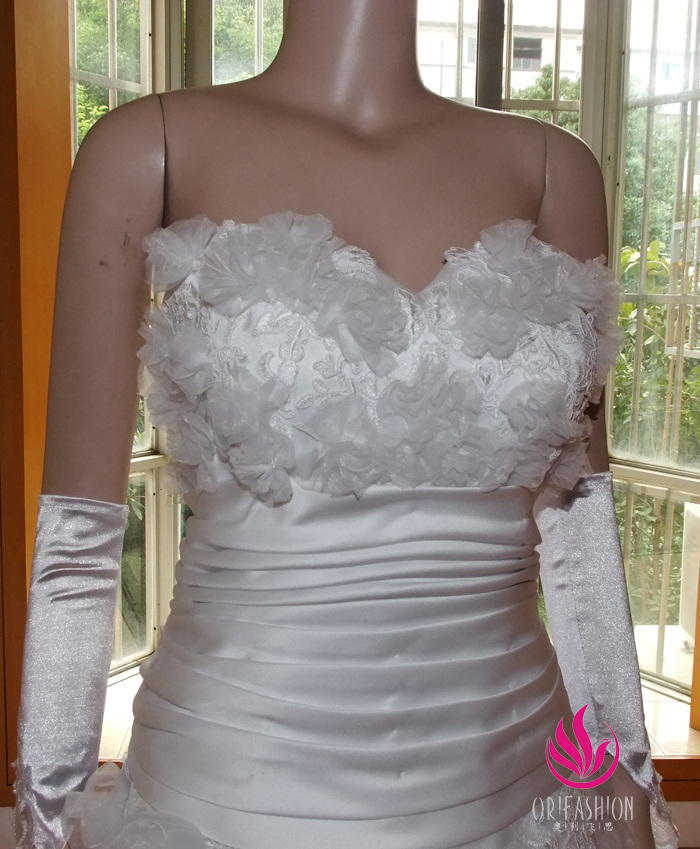 Orifashion HandmadeReal Custom Made Silk Organza Wedding Dress R